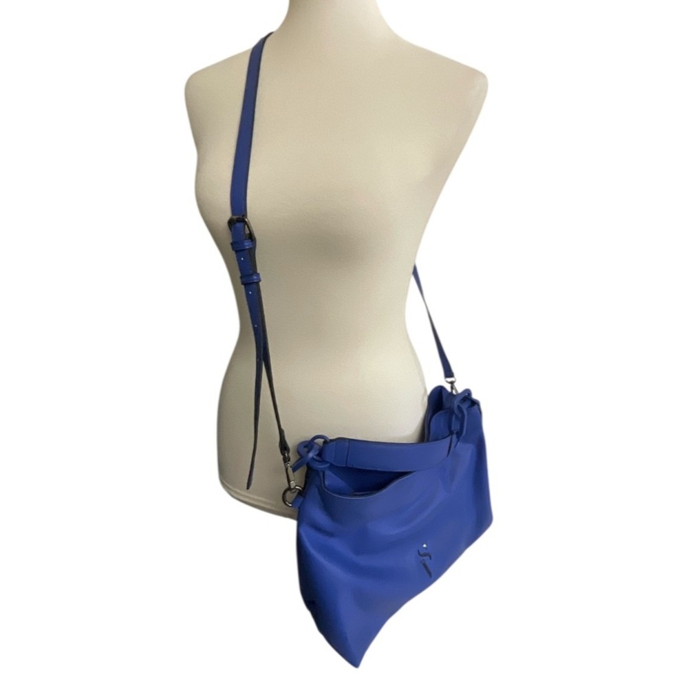 Simply Vera Wang Crossbody Tote Bag Handbag Purse Klein Blue Dual Handle
